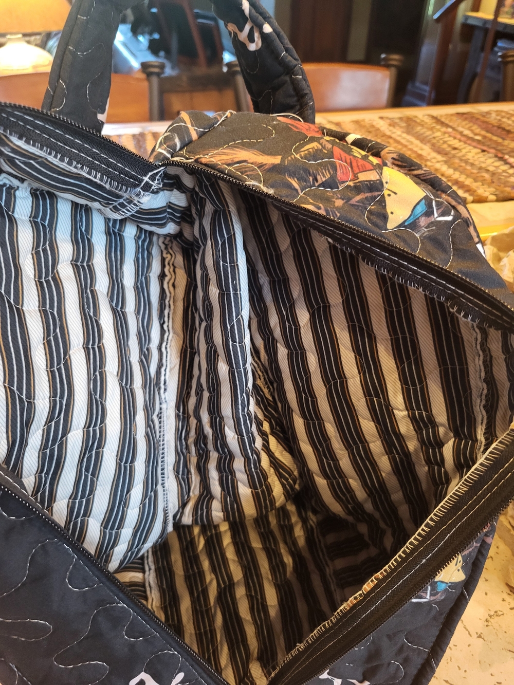 Western Boot Bag Black Patterned Bag with Western Print - Picture 4 of 4